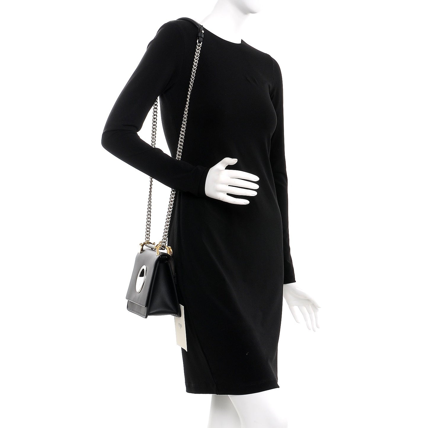 Vitello Century Opaco F is Fendi Small Kan I Shoulder Bag Black