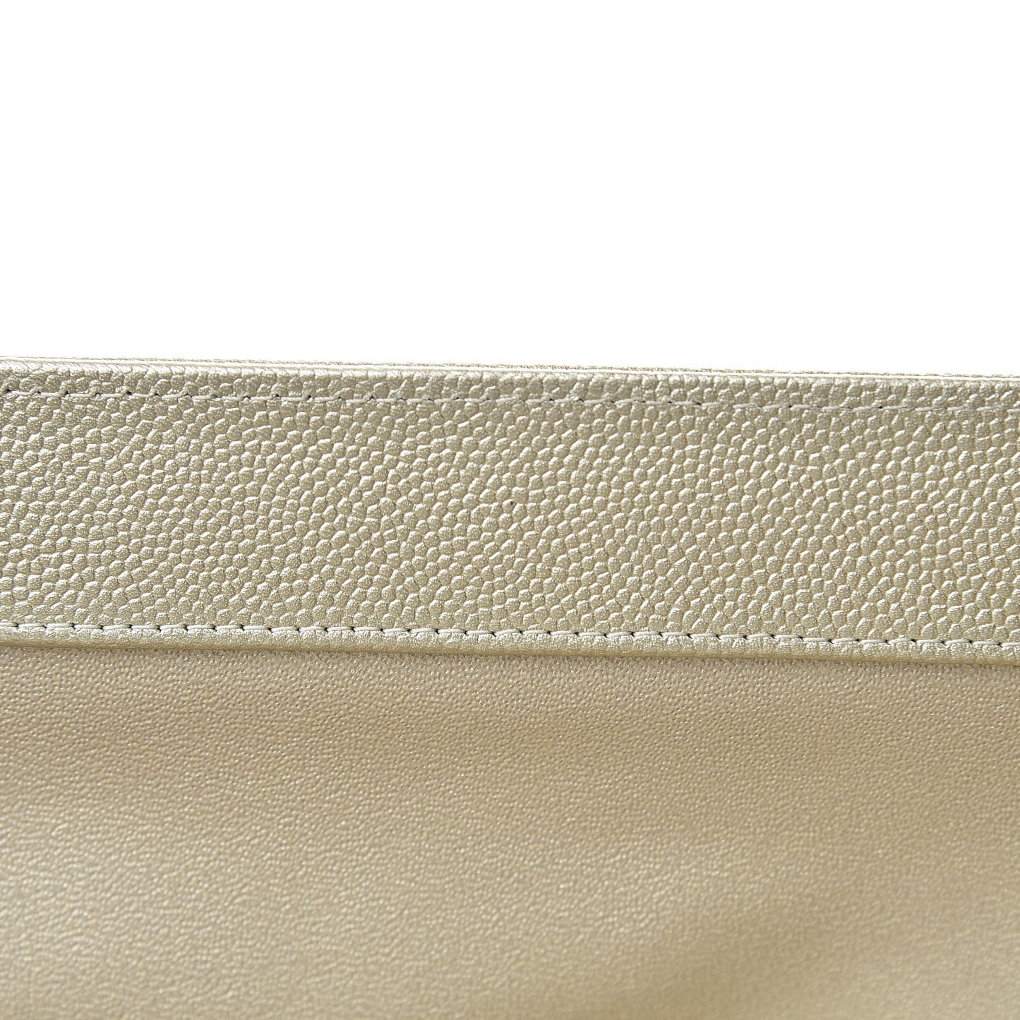Caviar Quilted Clutch Gold