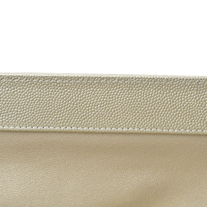 Chanel Caviar Quilted Clutch Gold 8 of 9