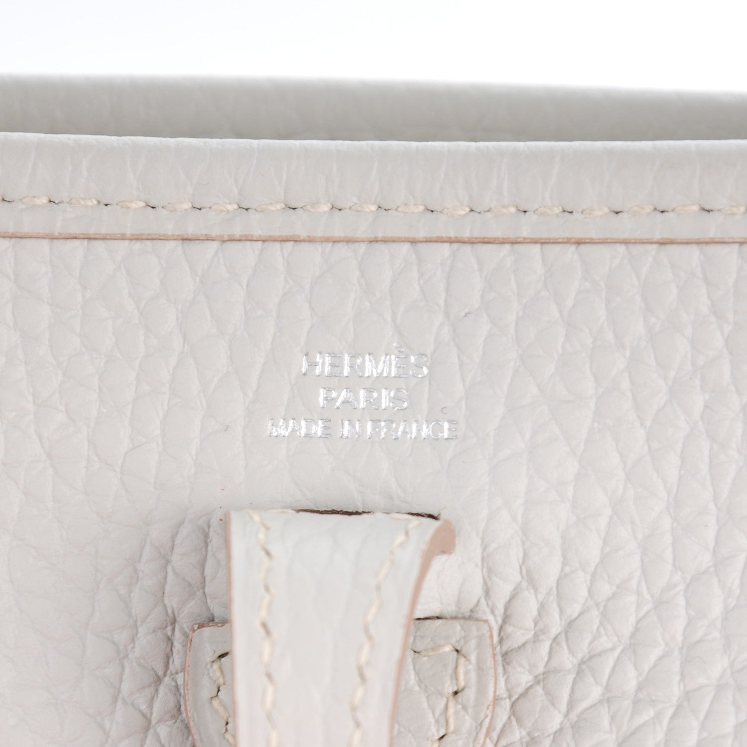 Hermes Taurillon Clemence Amazone Evelyne TPM Gris Perle Bleu Lin 7 of 8