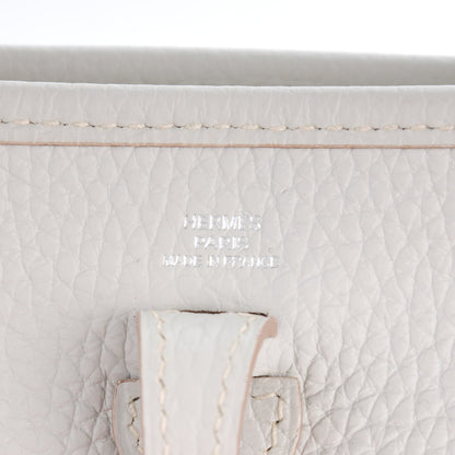 Hermes Taurillon Clemence Amazone Evelyne TPM Gris Perle Bleu Lin 7 of 8