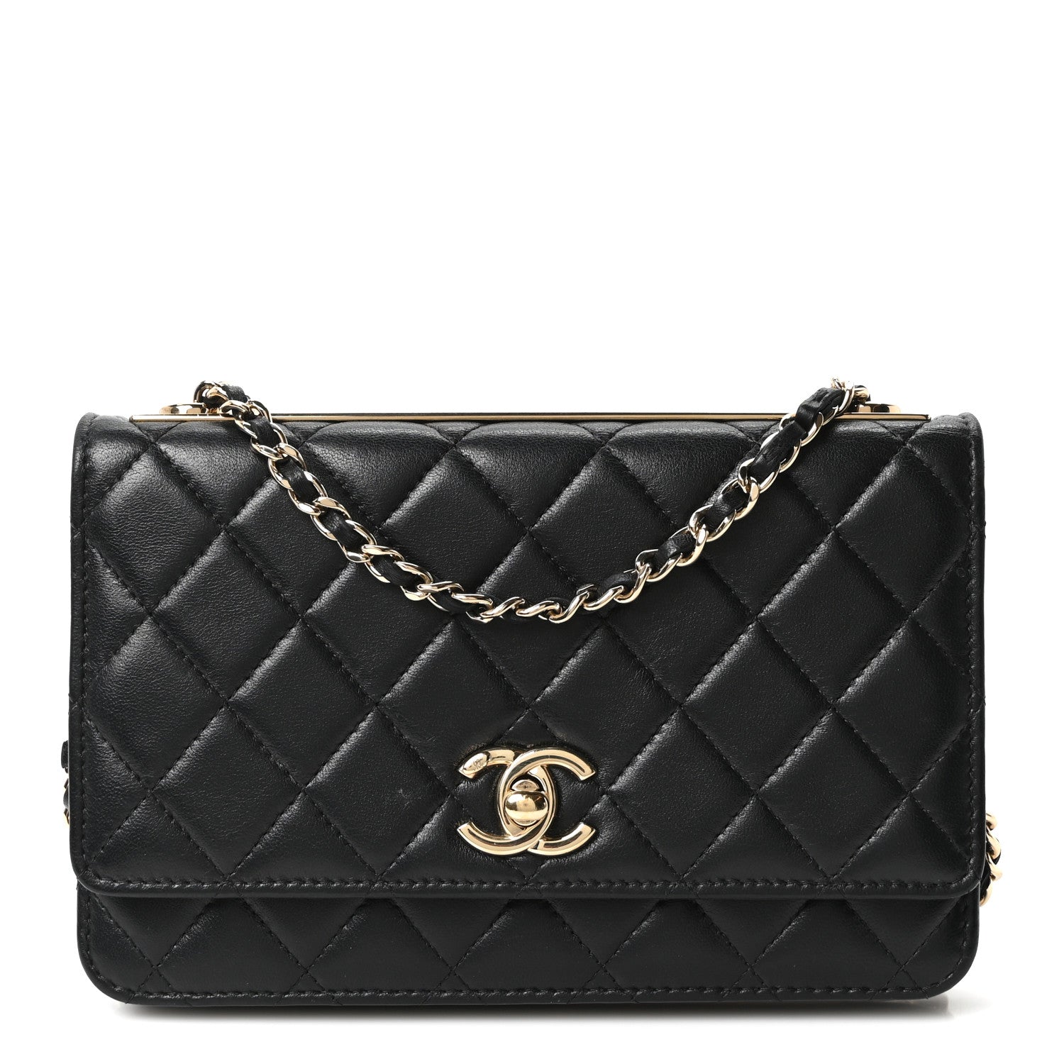 Chanel Lambskin Quilted Trendy CC Wallet On Chain WOC Black 1 of 11