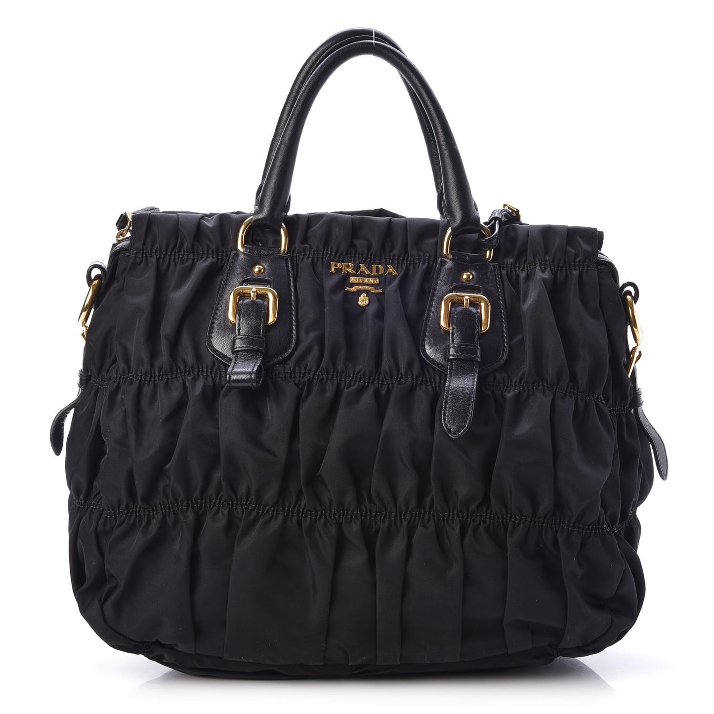 Tessuto Nylon Gaufre Tote Black