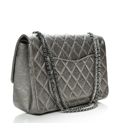 Chanel Metallic Aged Calfskin Quilted 2.55 Reissue 227 Flap Silver 3 of 8