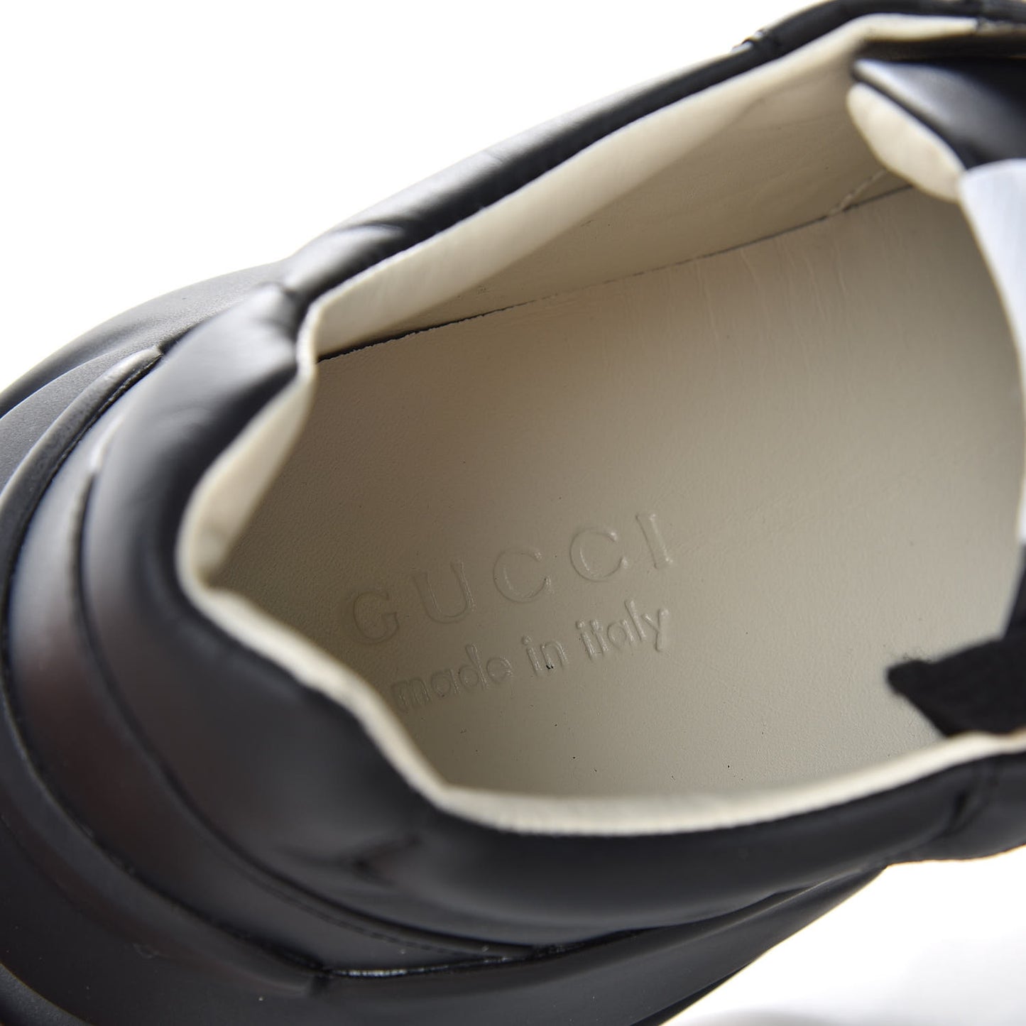 Calfskin Tiger Print Mens Rhyton Sneakers 38.5 Black