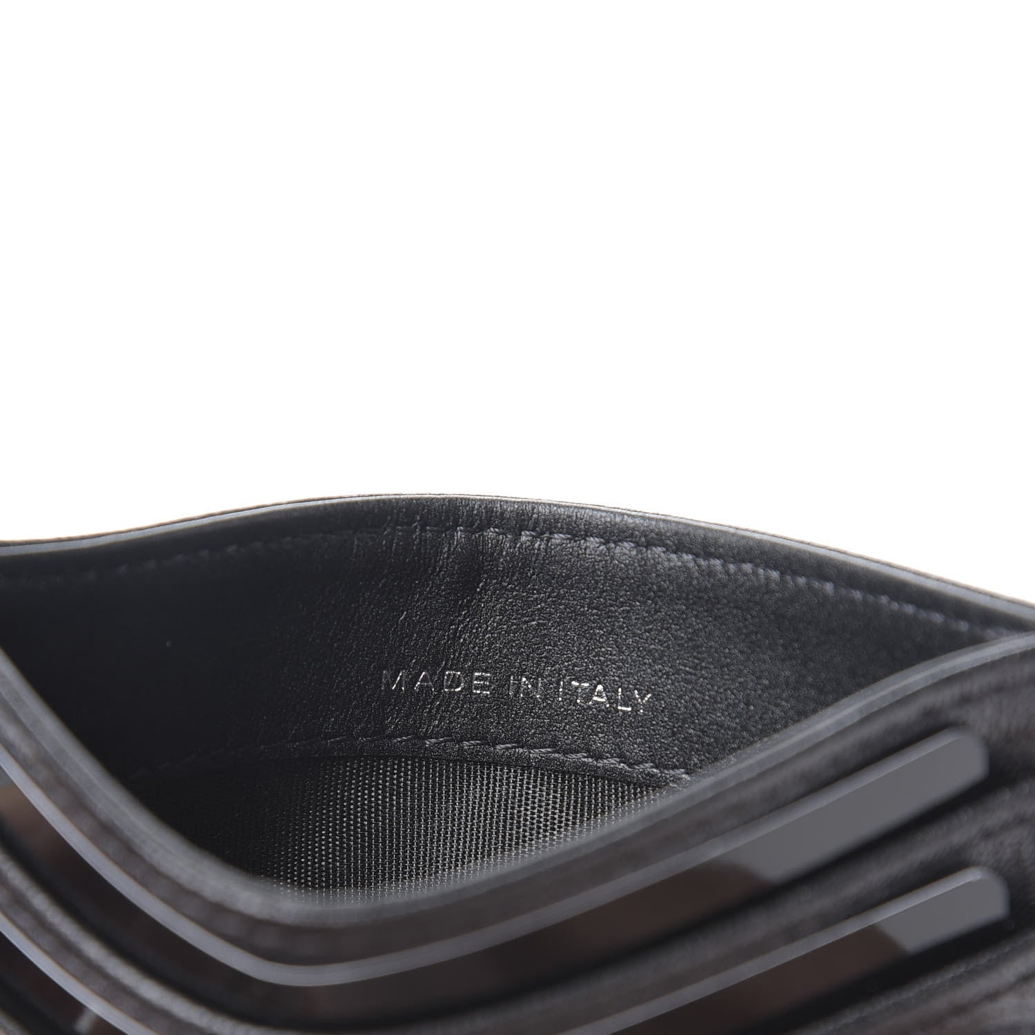 Chanel Goatskin Camellia Embossed Card Holder Anthracite 6 of 8