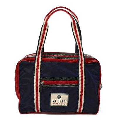 Gucci Nylon Tote Blue Red Multicolor 1 of 11