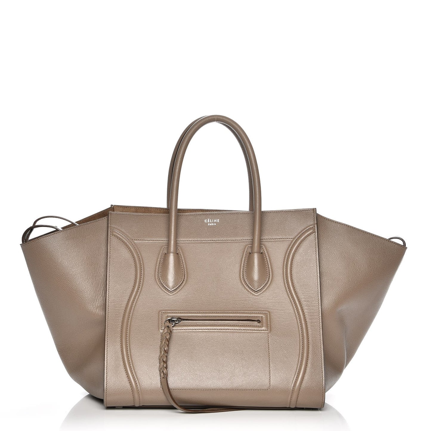 Grained Calfskin Medium Phantom Luggage Taupe