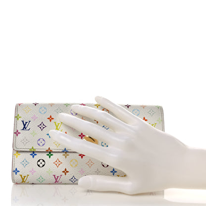 Louis Vuitton Monogram Multicolor Sarah Wallet White 3 of 7