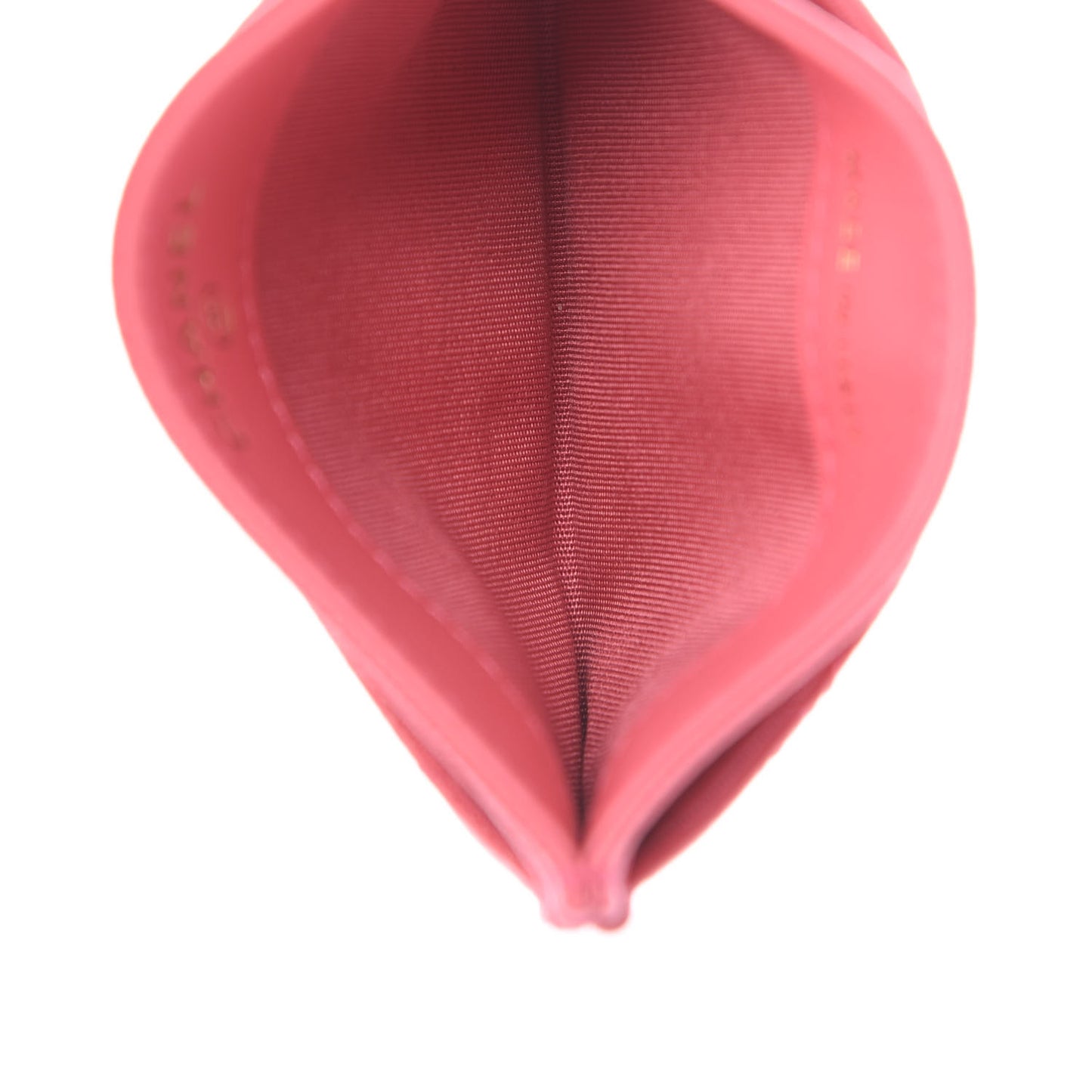 Caviar Quilted French New Wave Card Holder Rose