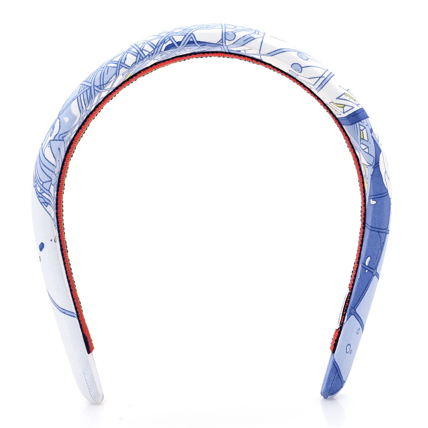 Hermes Silk Twill La Legende Du Cheval Gina Headband Bleu 3 of 5