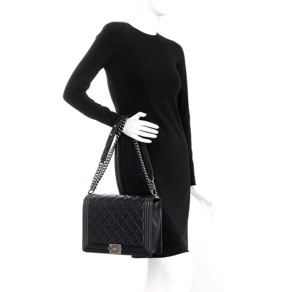 Chanel Calfskin Quilted Large Boy Flap Black 3 of 8