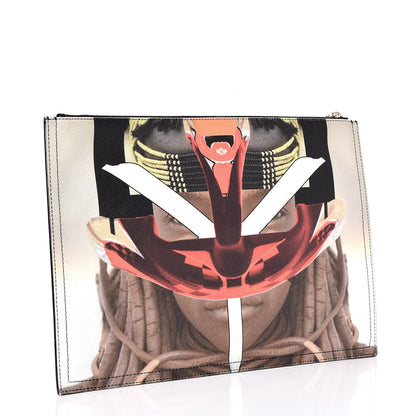 Givenchy Coated Canvas Tribal Girl Print Large Antigona Pouch 3 of 7