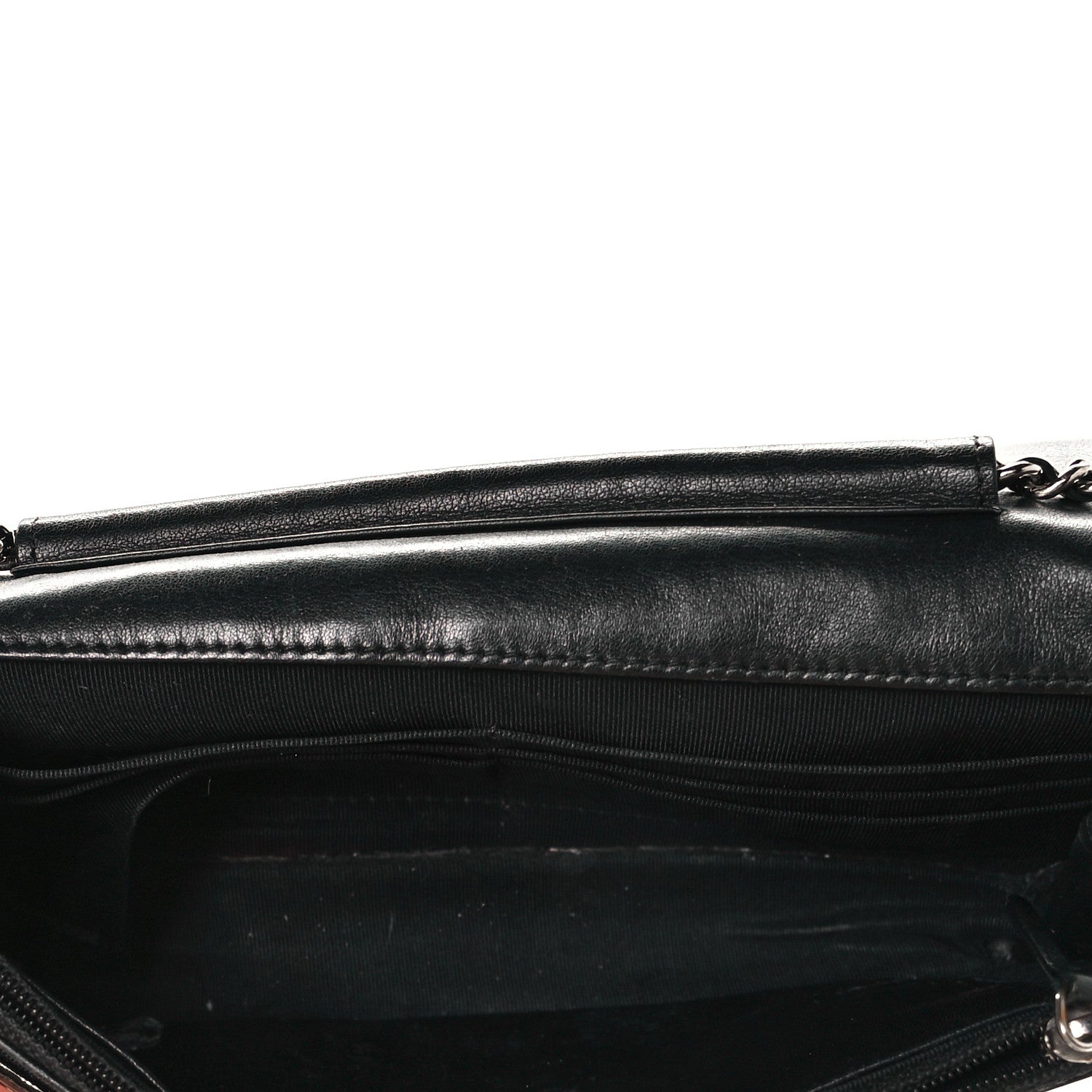 Chanel Patent Quilted Wallet On Chain WOC Black 7 of 11