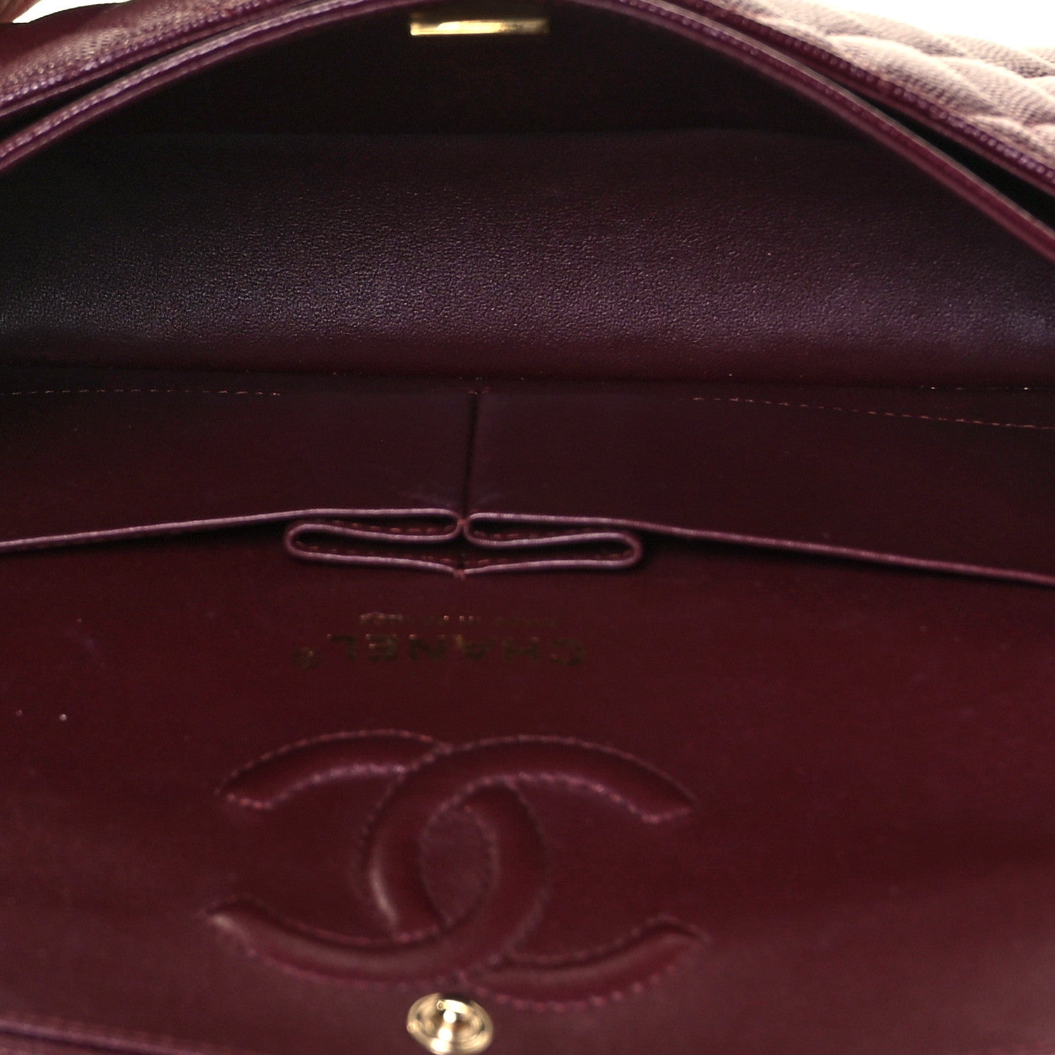 Chanel Caviar Quilted Small Double Flap Burgundy 5 of 10