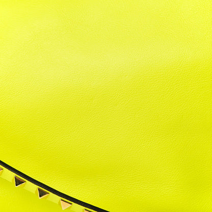 Valentino Garavani Vitello Medium Rockstud Tote Yellow Fluo 11 of 16