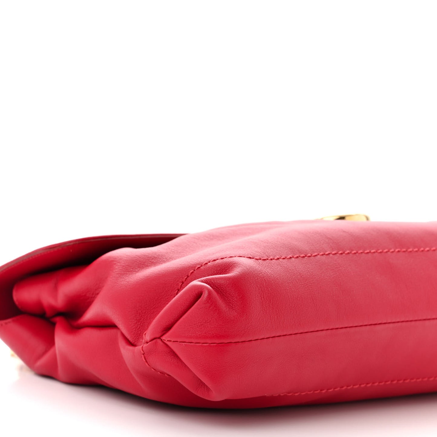 Calfskin Gancini Chain Shoulder Bag Red