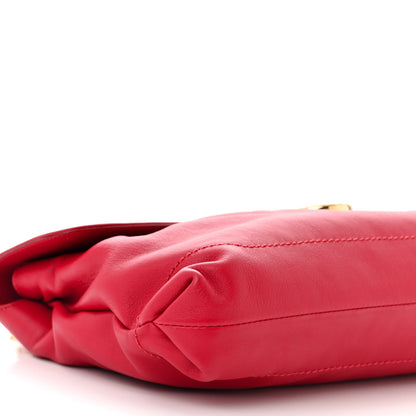 Salvatore Ferragamo Calfskin Gancini Chain Shoulder Bag Red 9 of 12