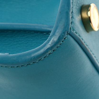 Saint Laurent Calfskin Nano Sac De Jour Turquoise 13 of 14