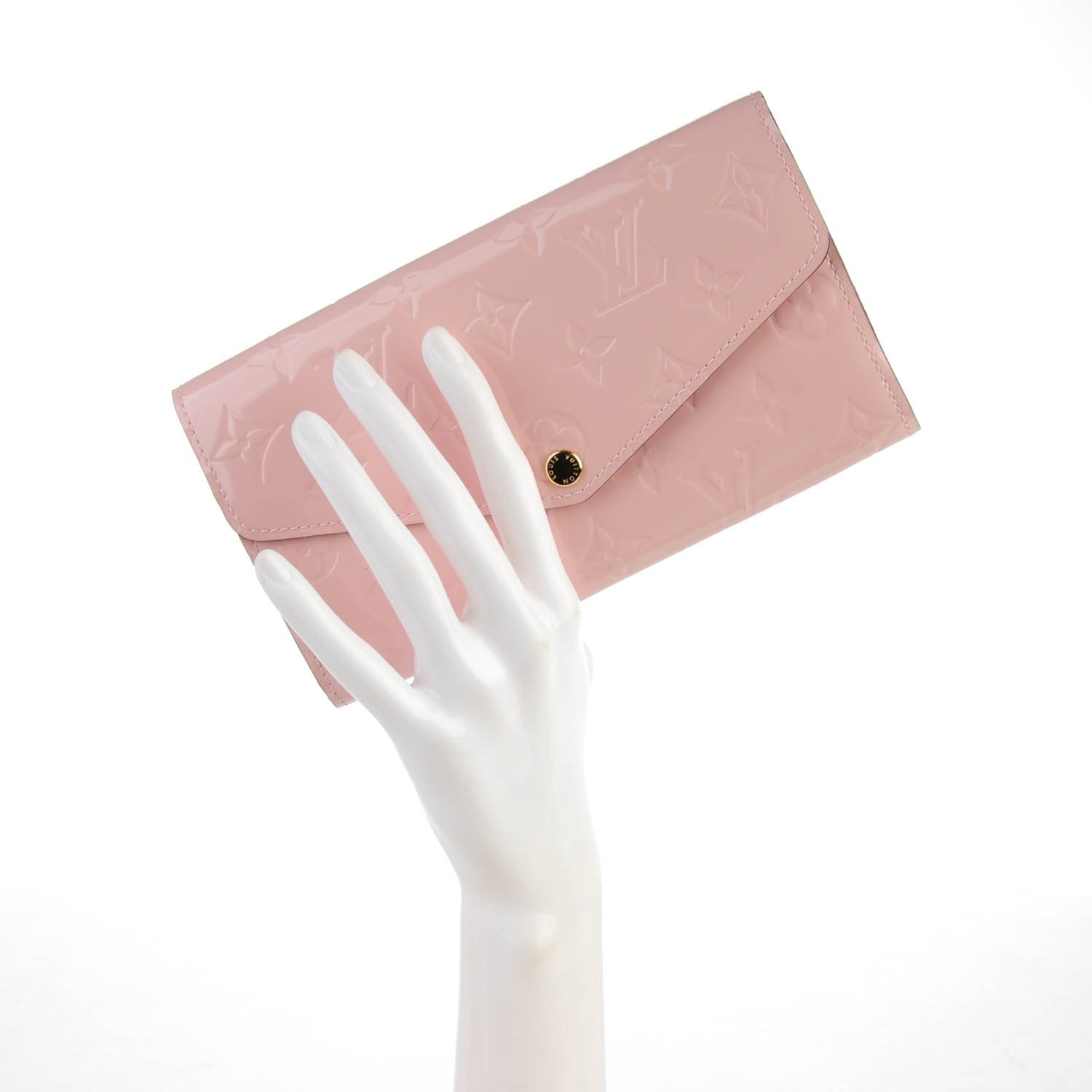 Louis Vuitton Vernis Sarah Wallet NM Rose Ballerine 2 of 7