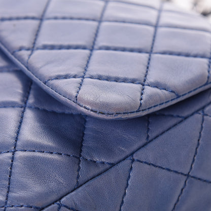 Chanel Lambskin Jumbo Single Flap Blue 11 of 12