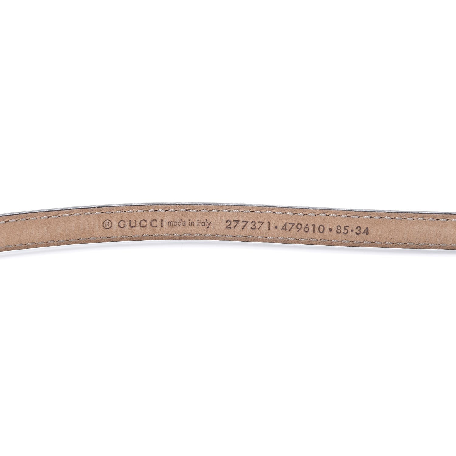 Gucci Calfskin 1973 Buckle Skinny Belt 85 34 Purple 3 of 6