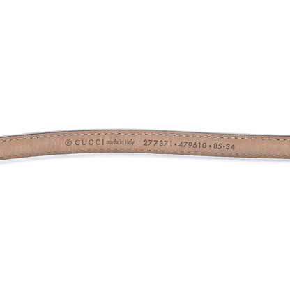 Gucci Calfskin 1973 Buckle Skinny Belt 85 34 Purple 3 of 6