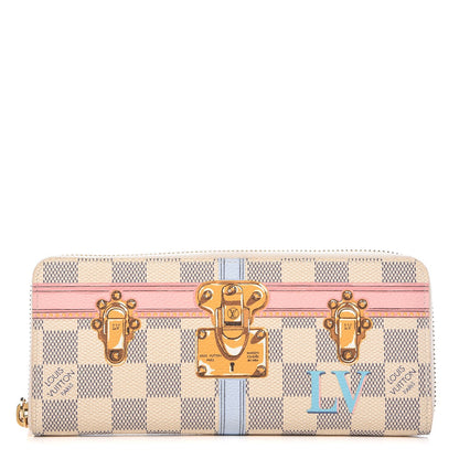 Louis Vuitton Damier Azur Summer Trunks Clemence Wallet 1 of 14