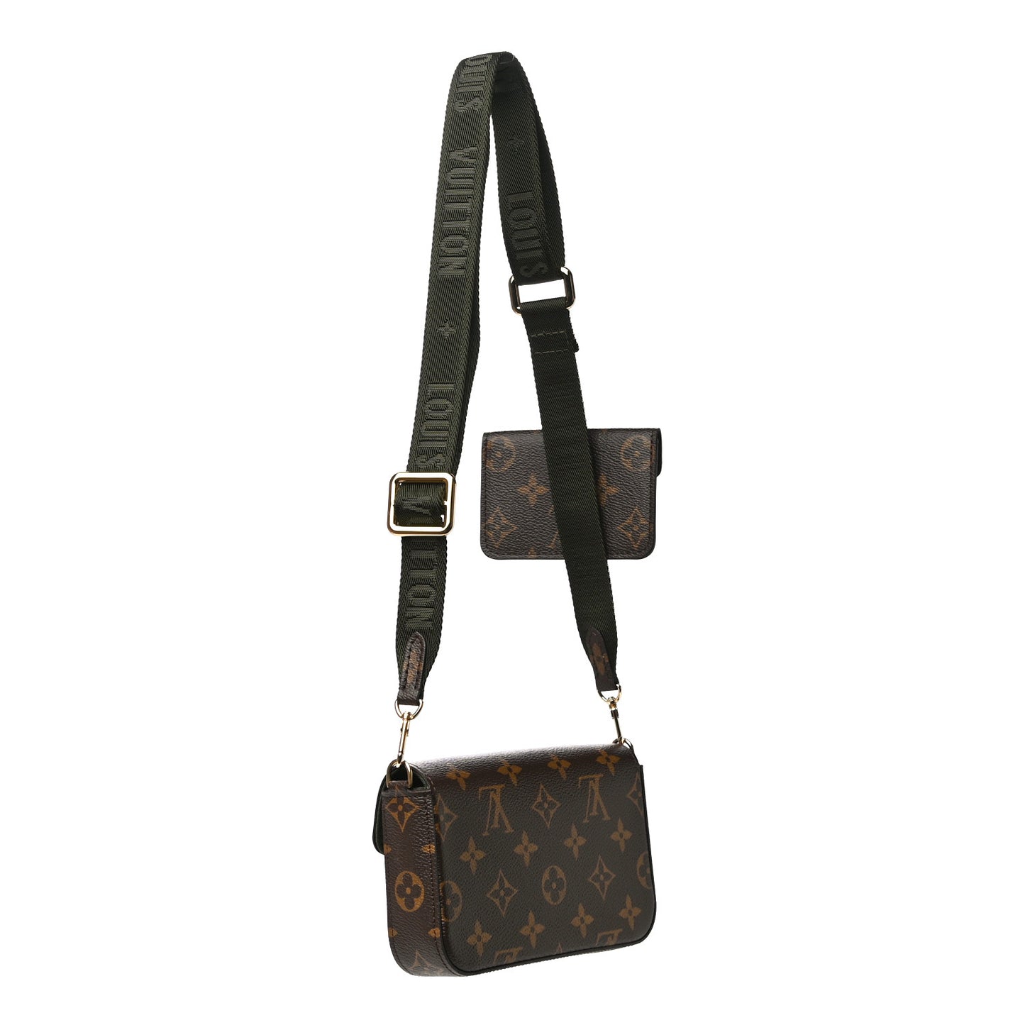 Monogram Felicie Strap & Go Kaki