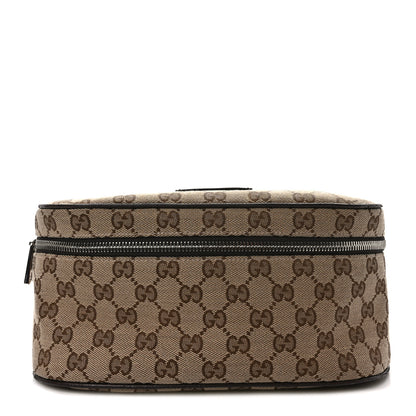 Gucci Monogram Dollar Calfskin Waist Pouch Beige Ebony Testa di Moro Marrone Scuro 1 of 9
