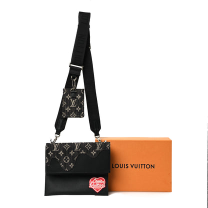 Louis Vuitton X NIGO Taurillon Monogram Denim Trio Messenger 12 of 12