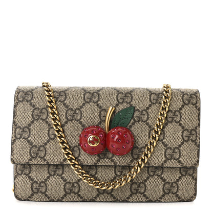 Gucci GG Supreme Monogram Mini Cherry Chain Bag 1 of 9