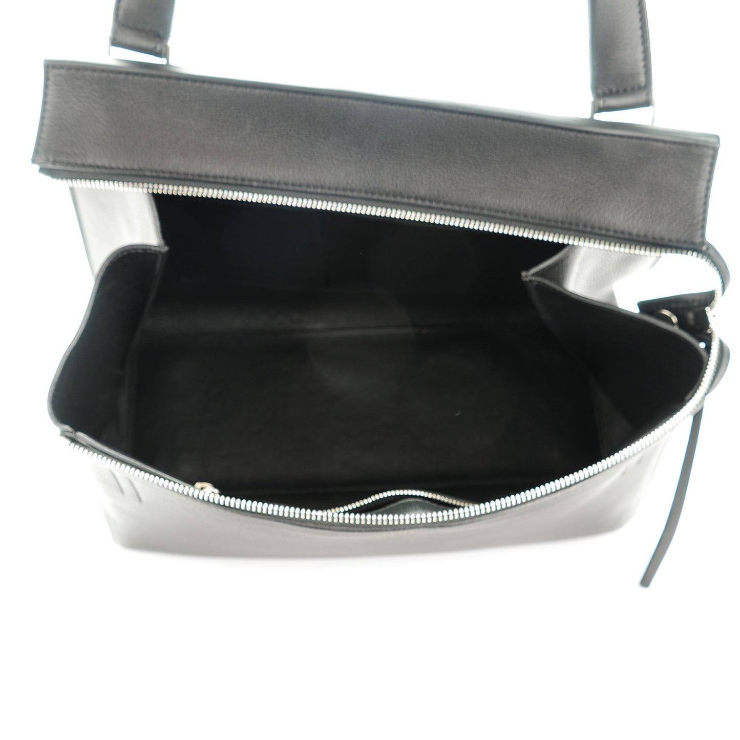 Supple Calfskin Medium Edge Shoulder Bag Black