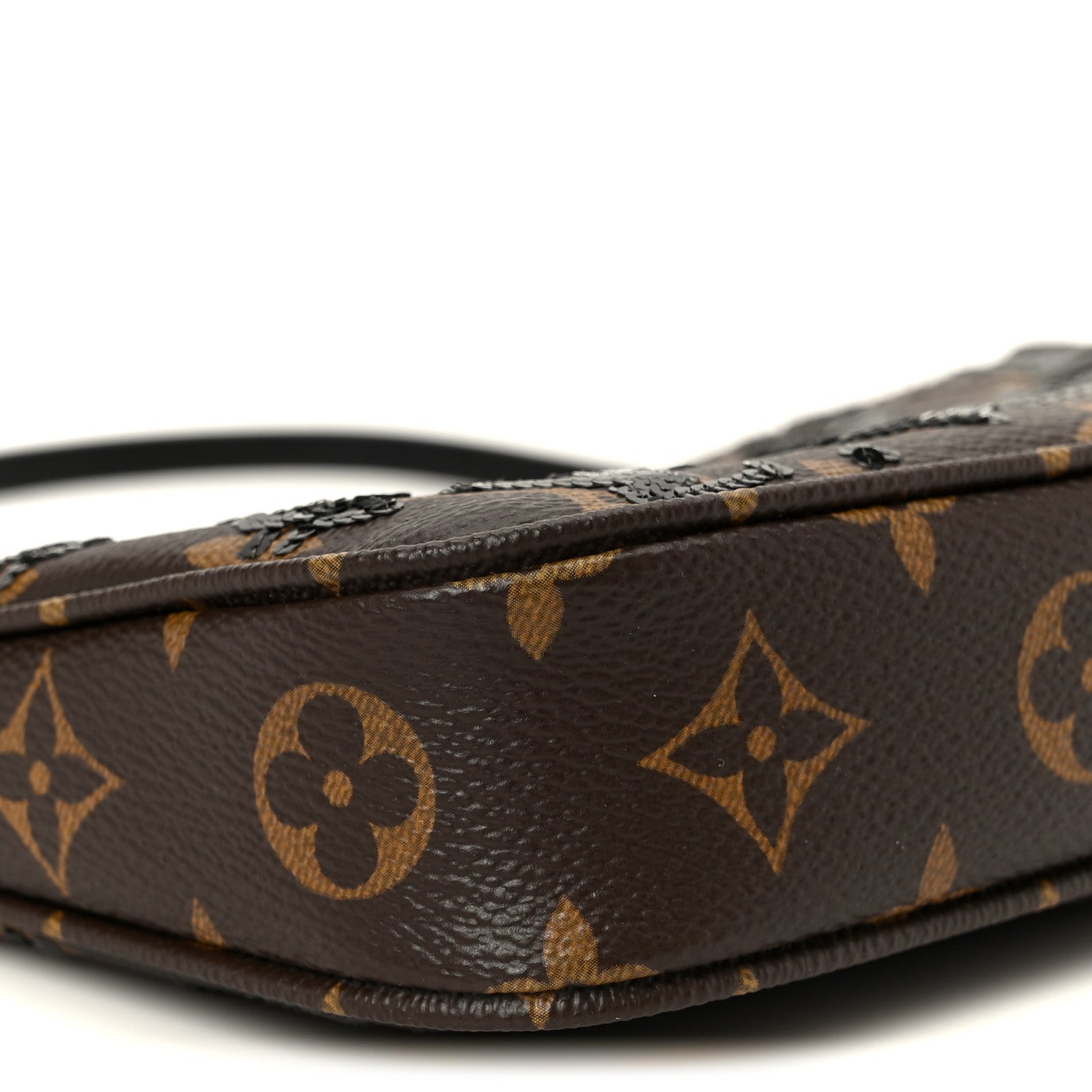 Louis Vuitton Monogram Sequins Pochette Accessories Black 7 of 9