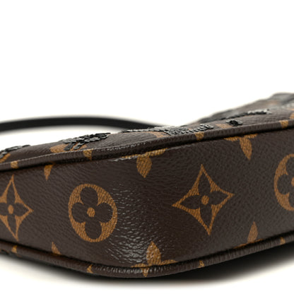 Louis Vuitton Monogram Sequins Pochette Accessories Black 7 of 9
