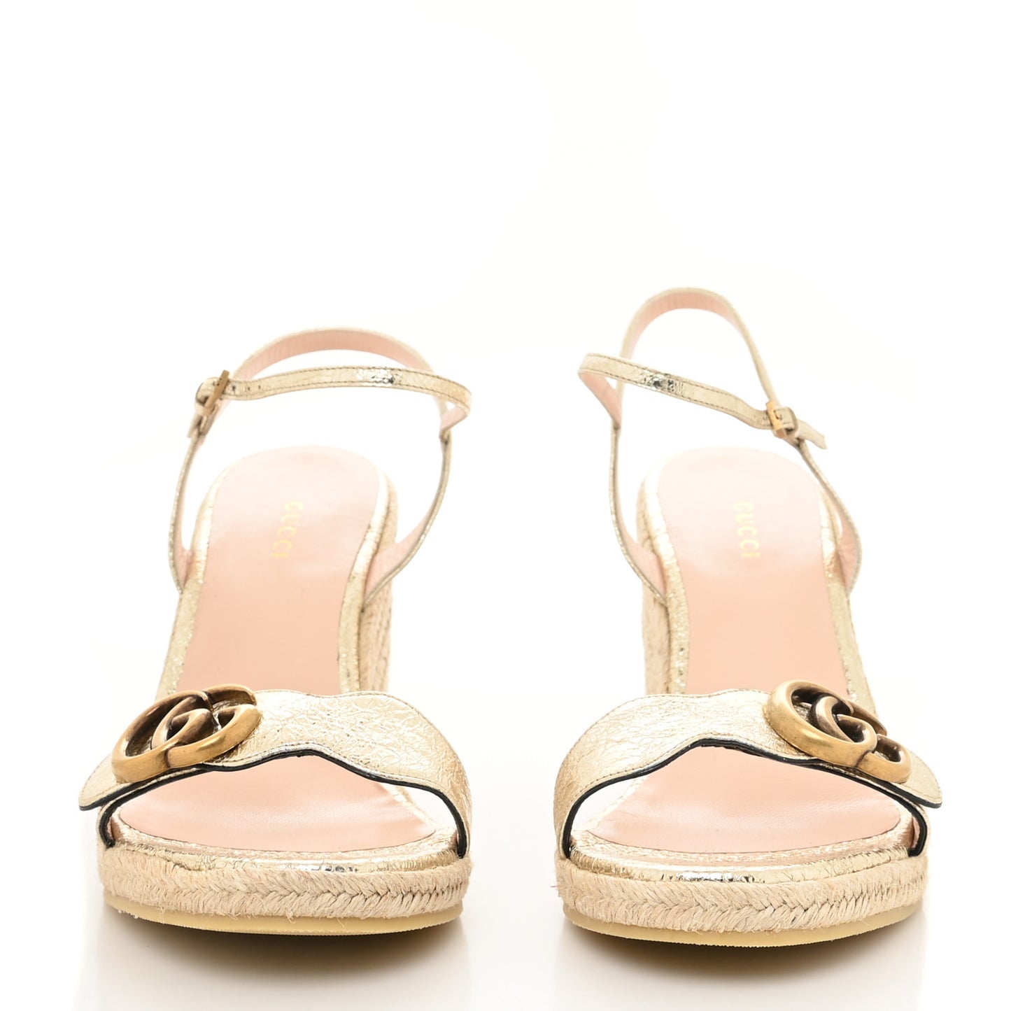Galassia Aitana Espadrille 10/95mm Wedge Sandals 39 Platino