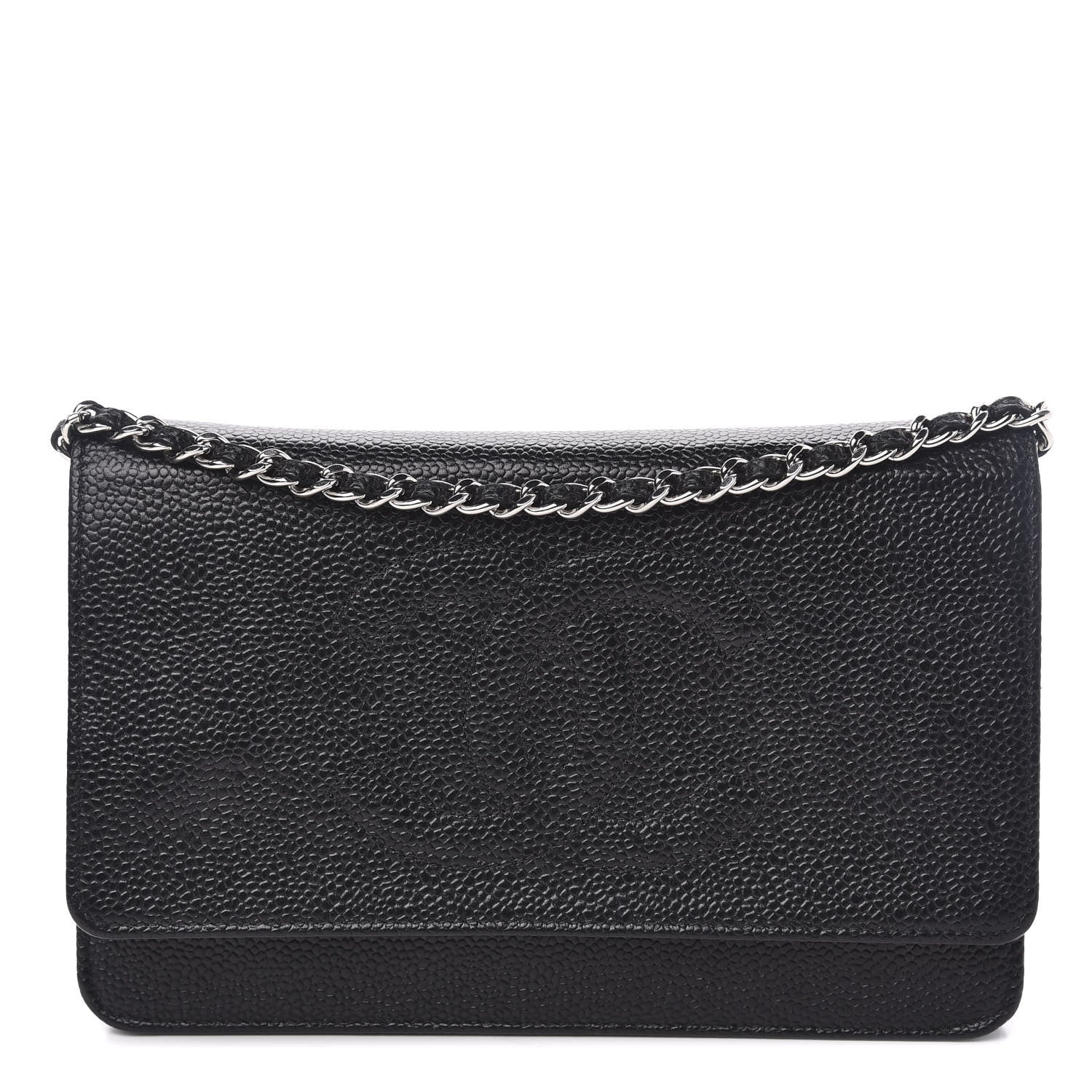 Chanel Caviar Timeless CC Wallet On Chain WOC Black 1 of 15