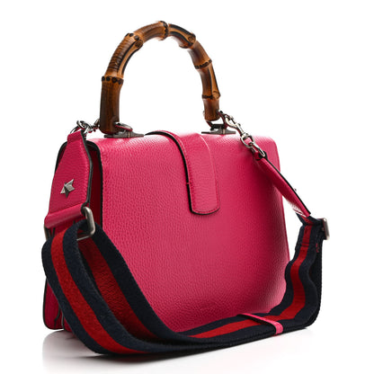 Gucci Dollar Calfskin Crystal Web Medium Dionysus Bamboo Top Handle Bag Box Pink Black Diamond 3 of 17