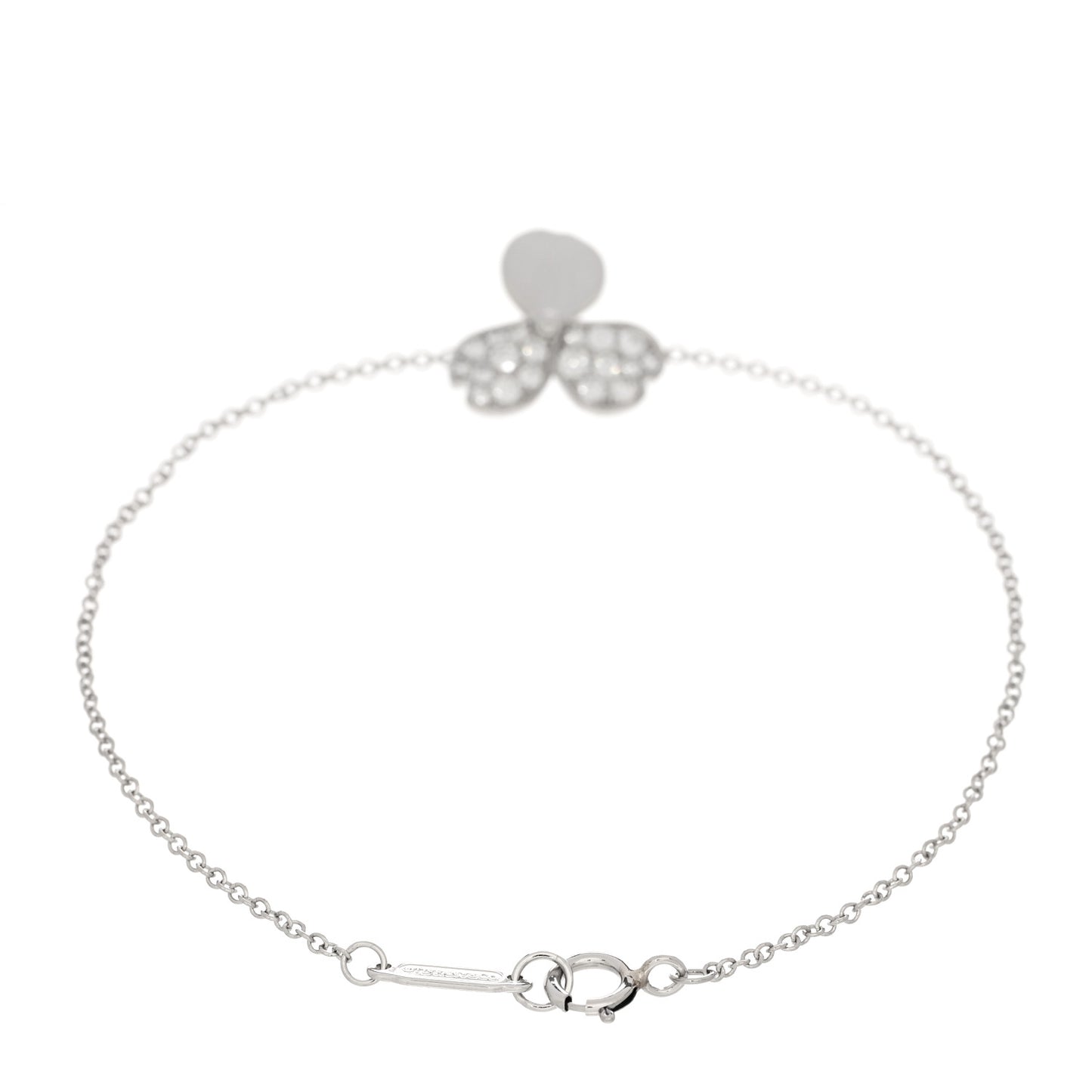 Platinum Diamond Paper Flowers Bracelet