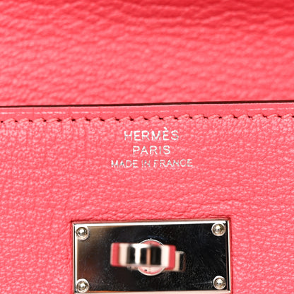 Hermes Chevre Mysore Kelly Longue Wallet Rose Lipstick 6 of 8