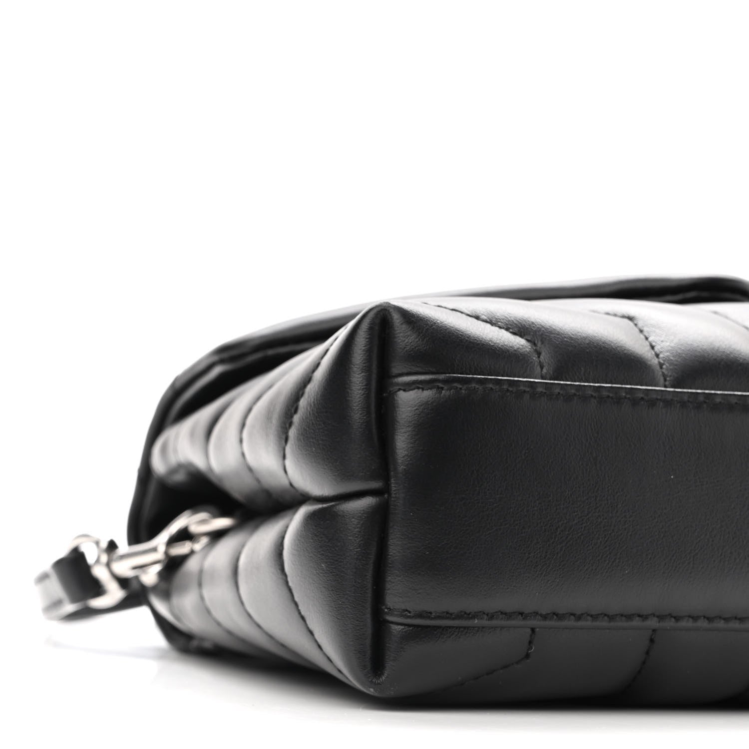 Saint Laurent Calfskin Y Quilted Monogram Toy Loulou Crossbody Bag Black 8 of 9