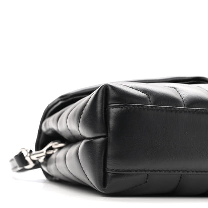 Saint Laurent Calfskin Y Quilted Monogram Toy Loulou Crossbody Bag Black 8 of 9