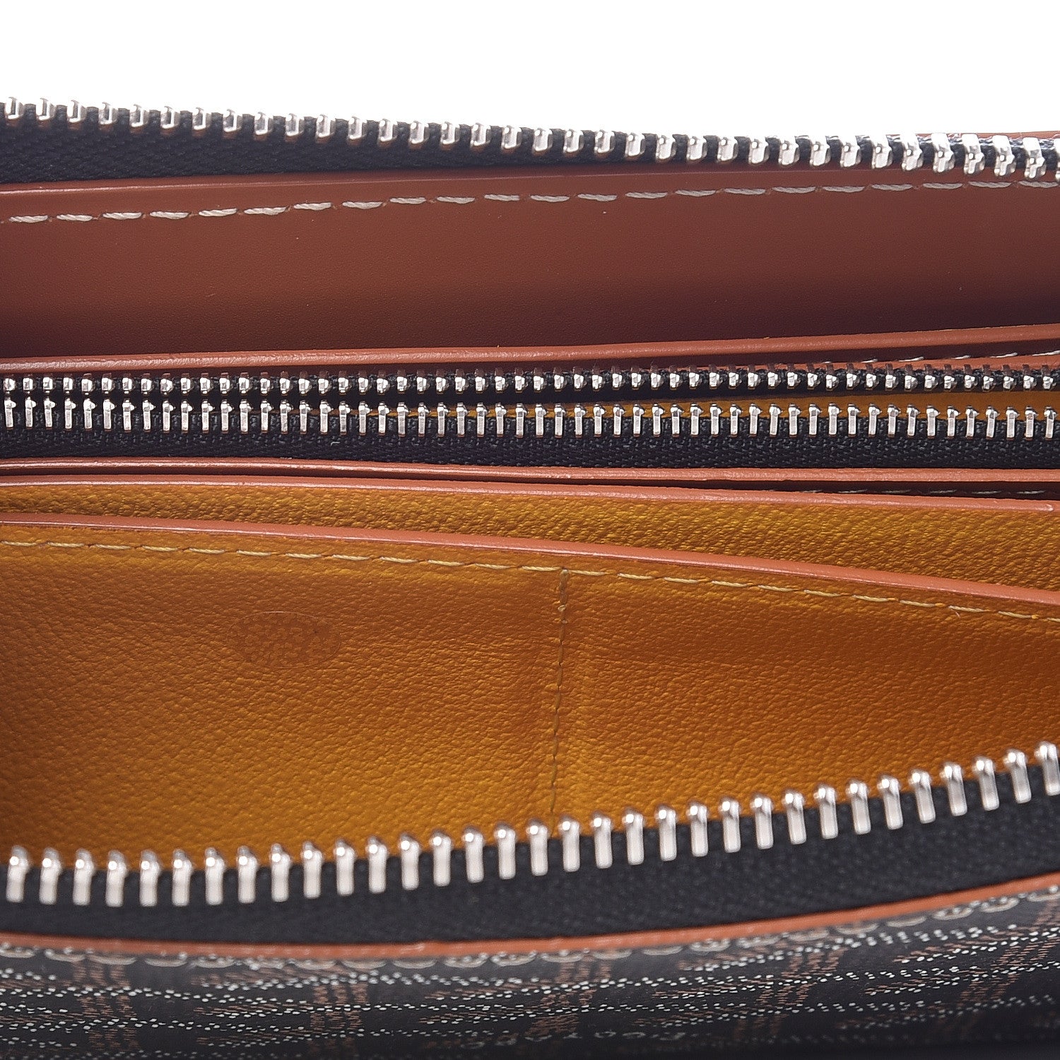 Goyard Goyardine Matignon Zip Around GM Wallet Black Gold 6 of 10