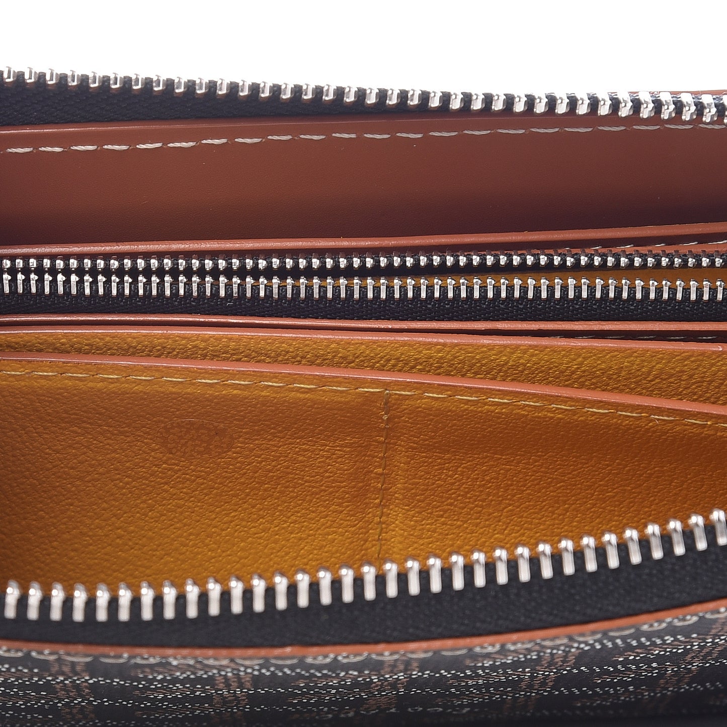 Goyardine Matignon Zip Around GM Wallet Black Gold