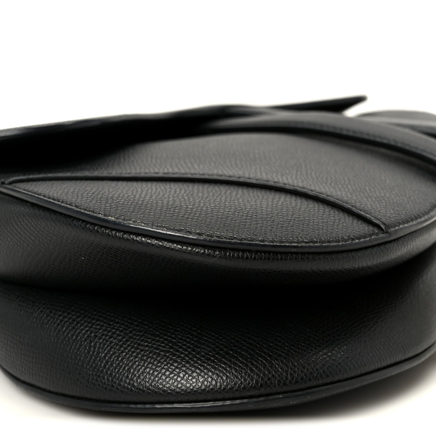Christian Dior Grained Calfskin Saddle Bag Black 9 of 11