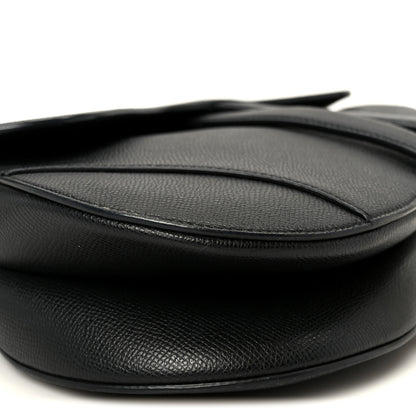 Christian Dior Grained Calfskin Saddle Bag Black 9 of 11
