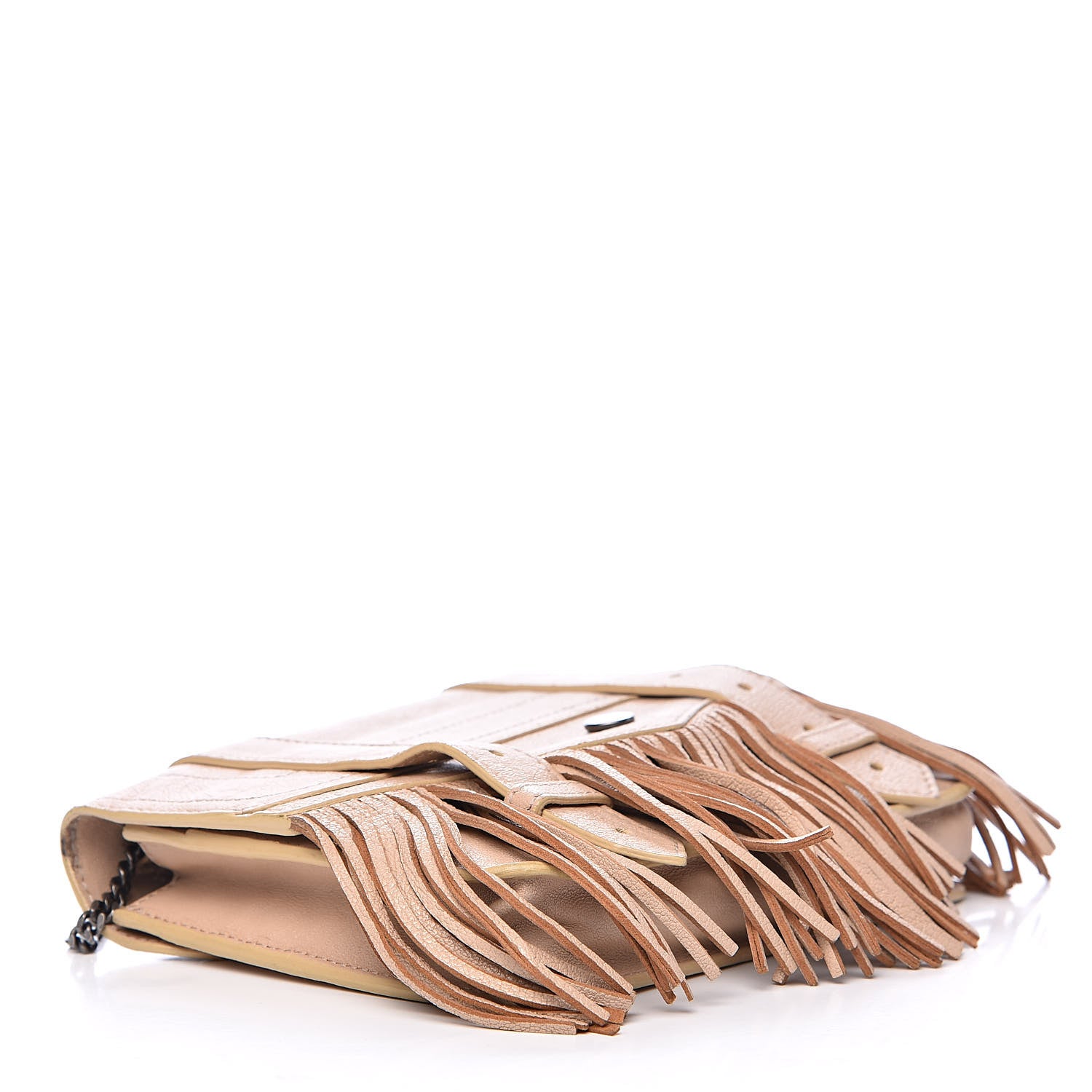 Proenza Schouler Lambskin Fringe PS1 Chain Wallet Beige 4 of 14