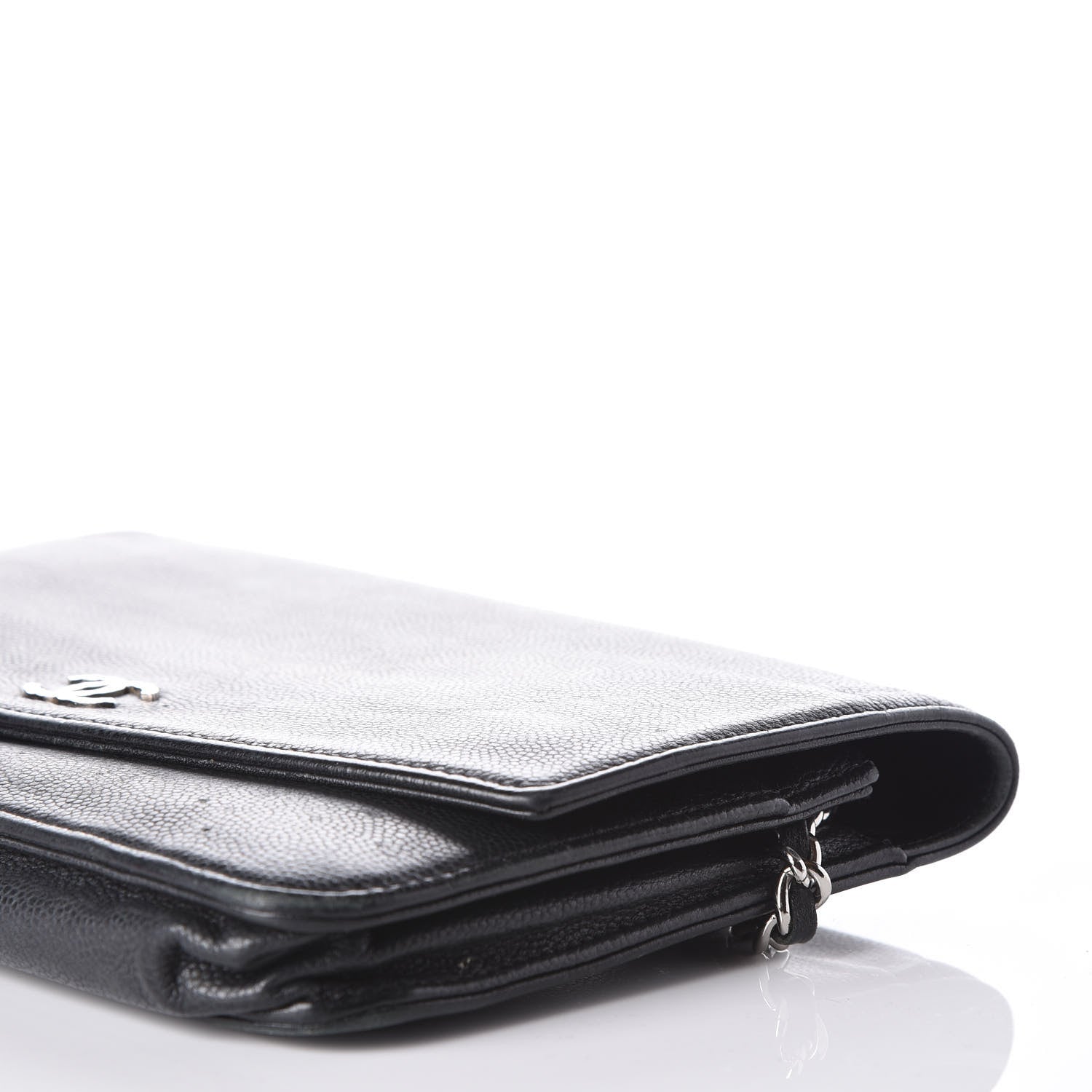 Chanel Caviar Sevruga Wallet On Chain WOC Black 9 of 10