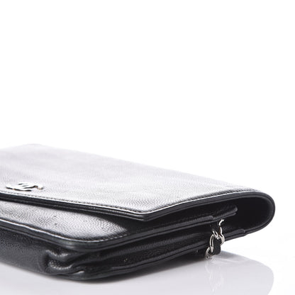 Chanel Caviar Sevruga Wallet On Chain WOC Black 9 of 10