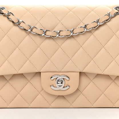Chanel Lambskin Quilted Medium Double Flap Beige 7 of 15